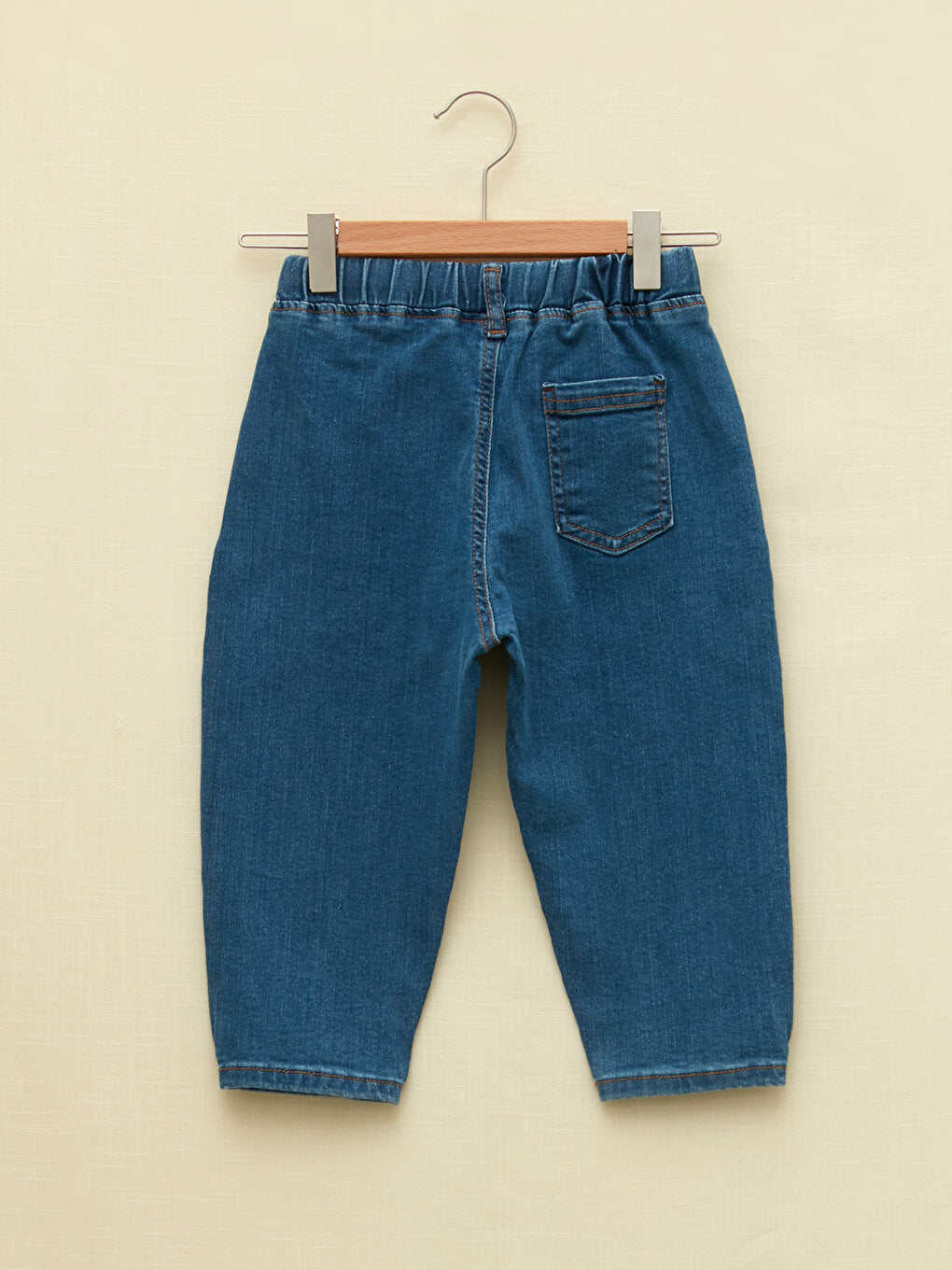 Elastic Waist Organic Cotton Baby Boy Jean Trousers