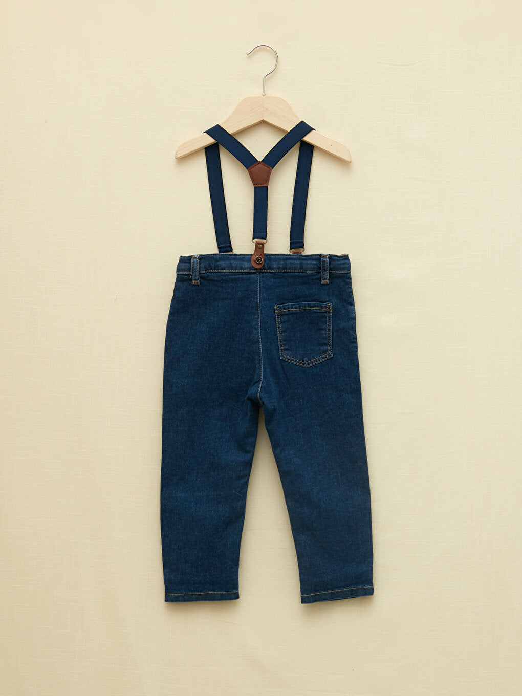 Basic Baby Boy Jean Pants and Trouser Suspenders 2-Piece Set