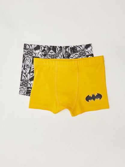 Batman Printed Cotton Boys Boxer with Elastic Waist, 2-pack