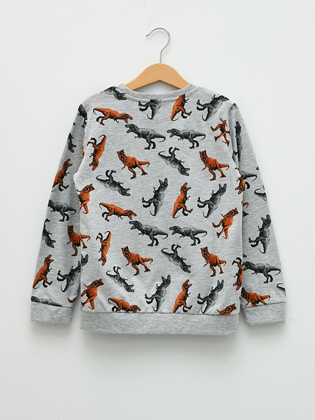 Crew Neck Jurassic World Printed Long Sleeve Boy's Sweatshirt