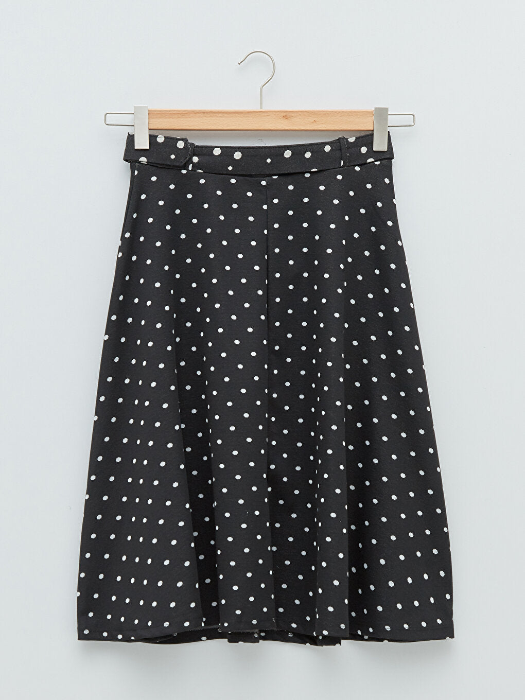 Belted Waist Polka Dot A-Line Women's Skirt