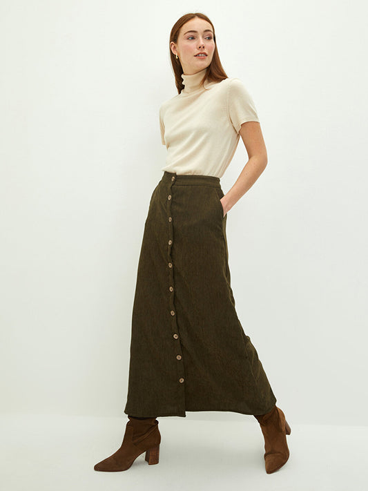 Elastic Waist Velvet Women's Skirt