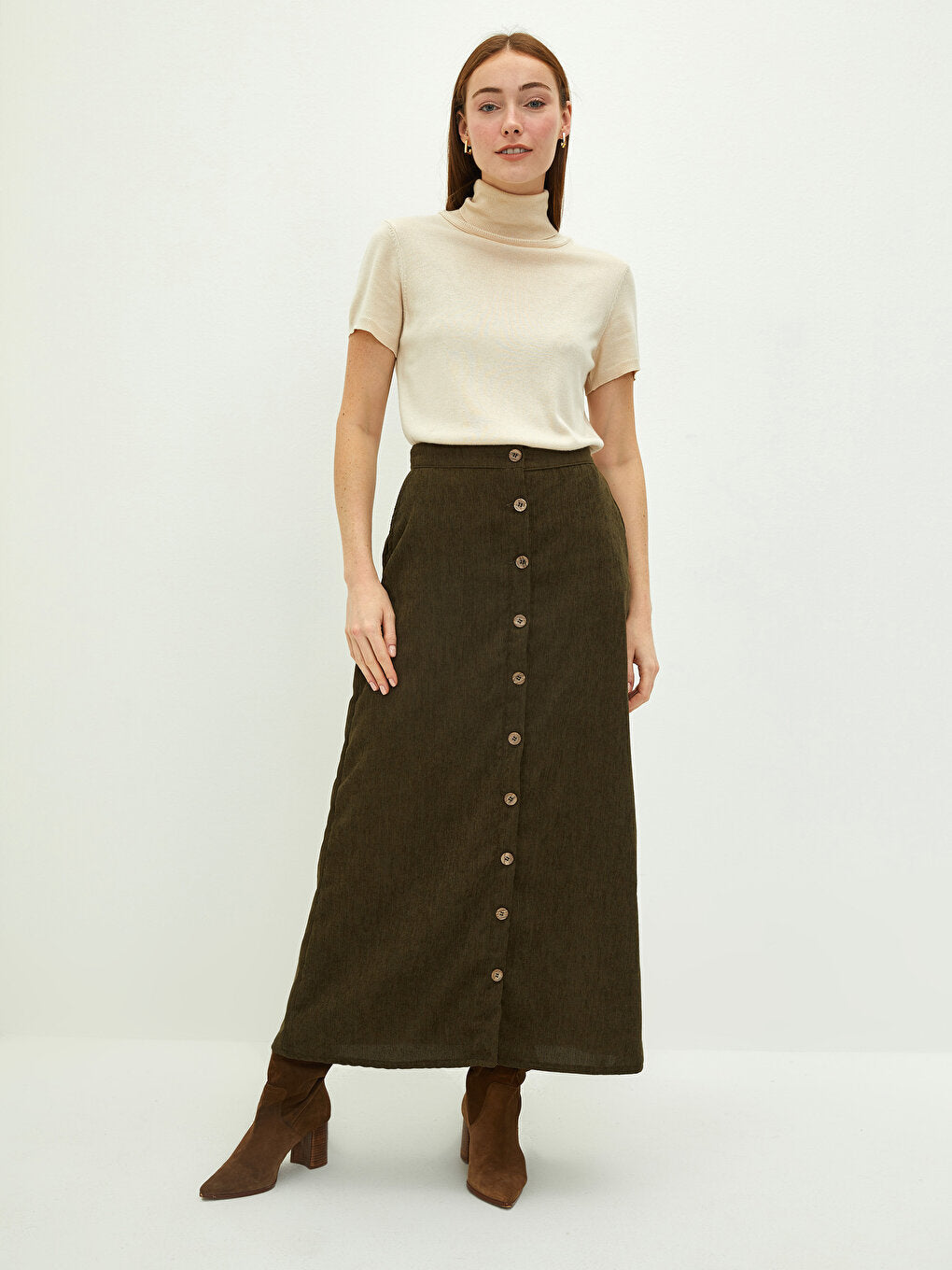 Elastic Waist Velvet Women's Skirt