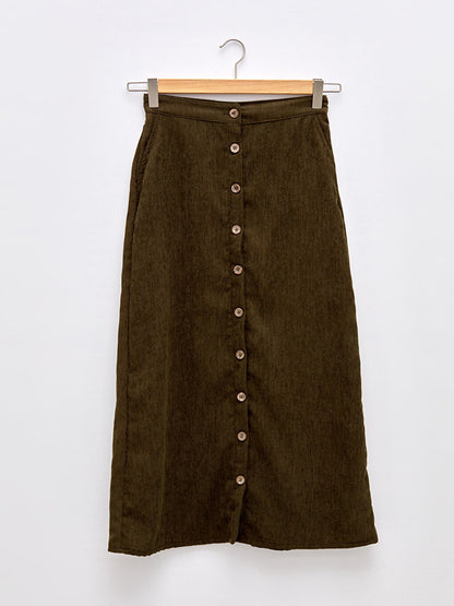 Elastic Waist Velvet Women's Skirt