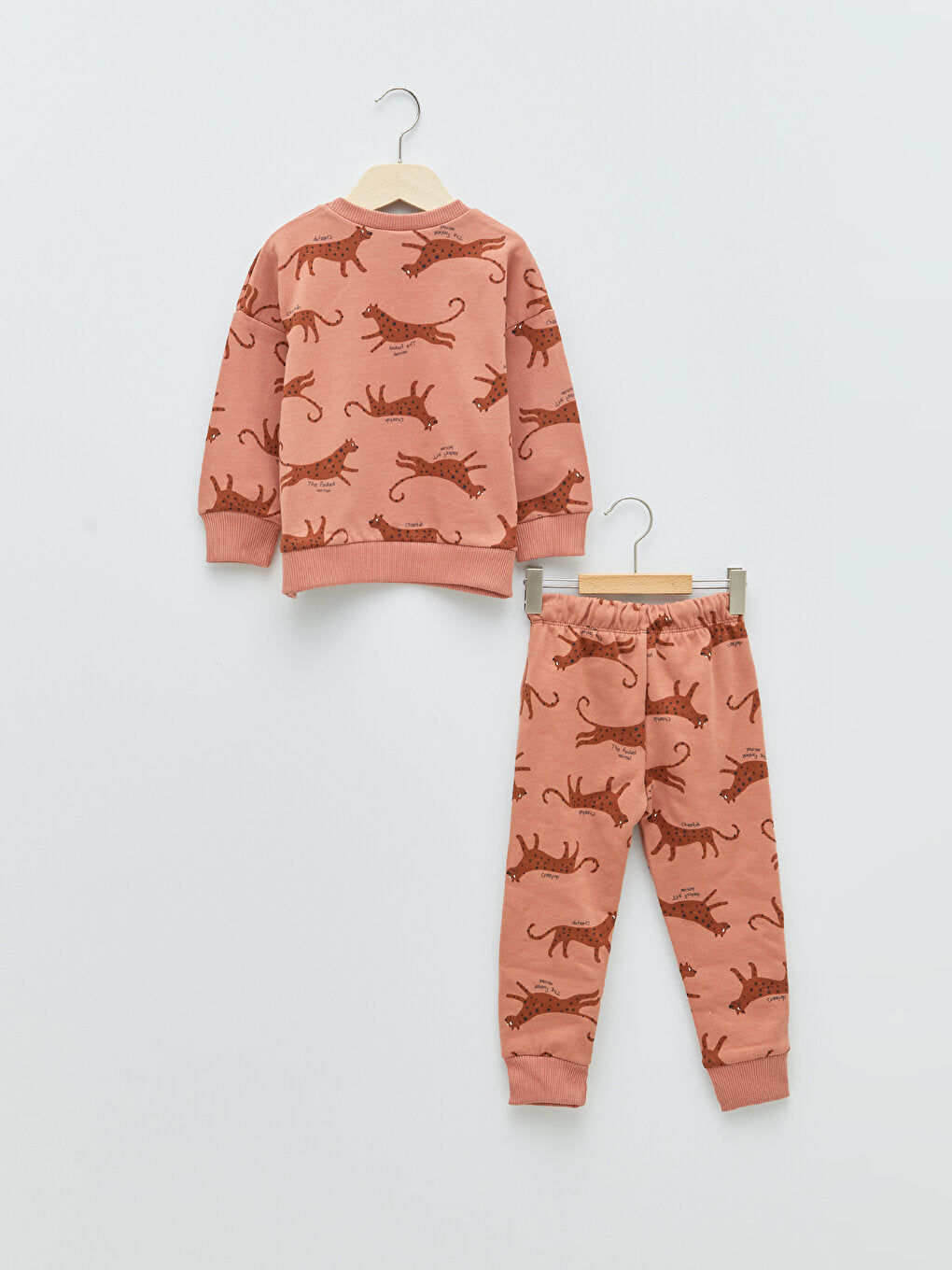 Crew Neck Long Sleeve Printed Baby Boy Sweatshirt and Jogger Pants 2-Piece Set