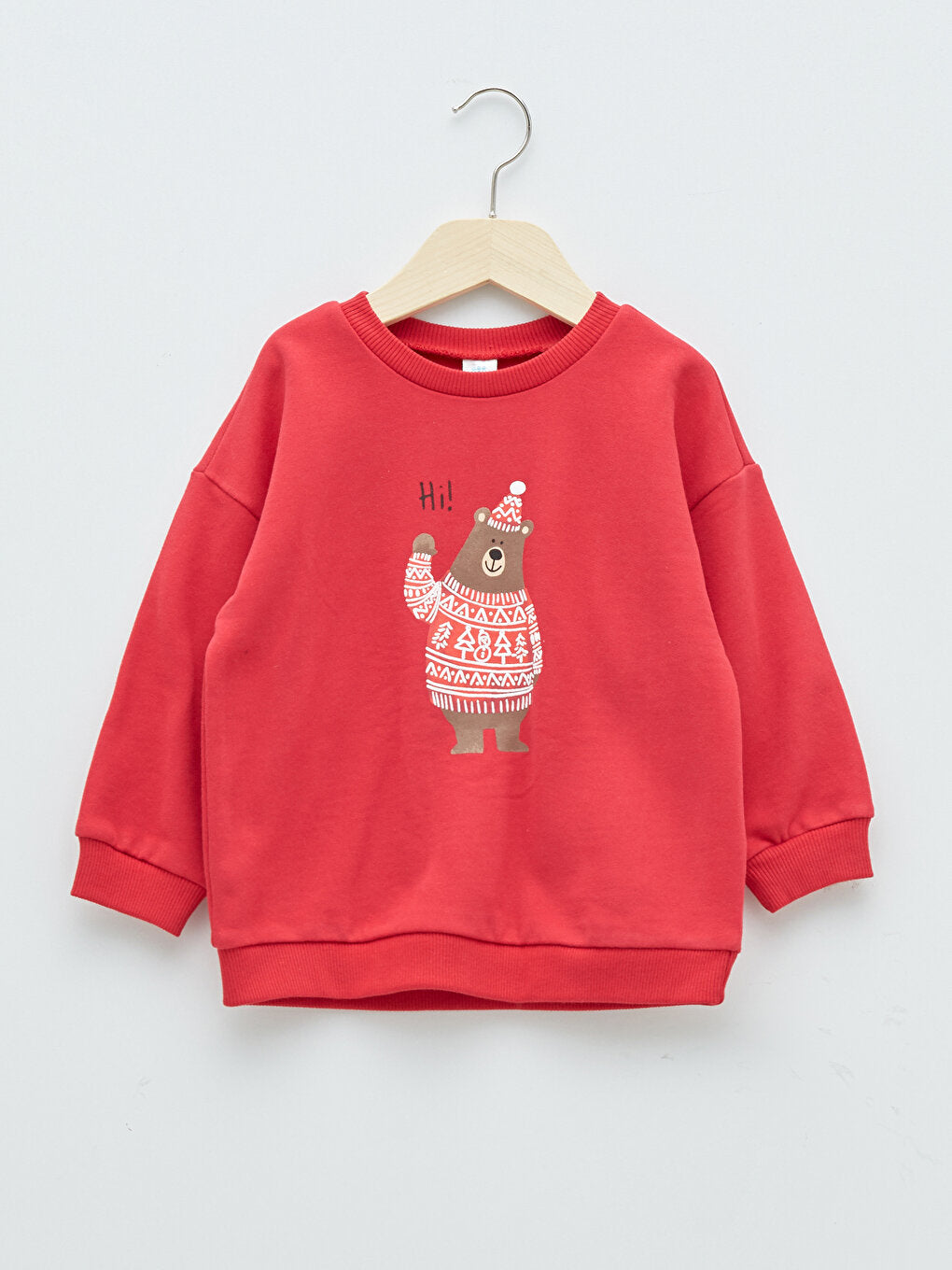 Crew Neck Long Sleeve New Year's Themed Baby Boy Sweatshirt