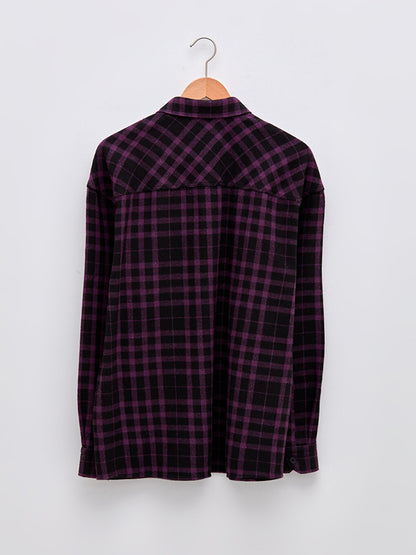 Oversize Long Sleeve Plaid Men's Lumberjack Shirt Jacket