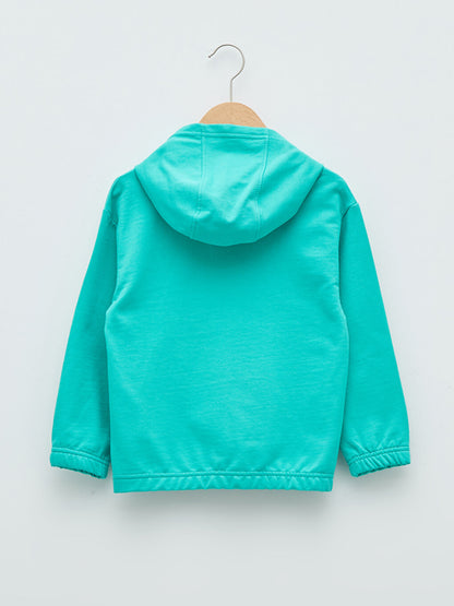 Hooded Printed Long Sleeve Boy's Sweatshirt