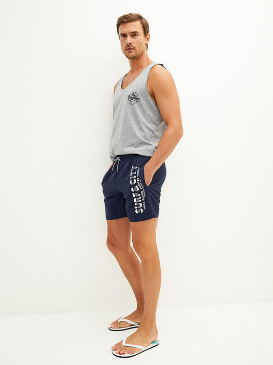 Short Printed Men's Swim Shorts