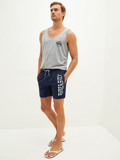 Short Printed Men's Swim Shorts