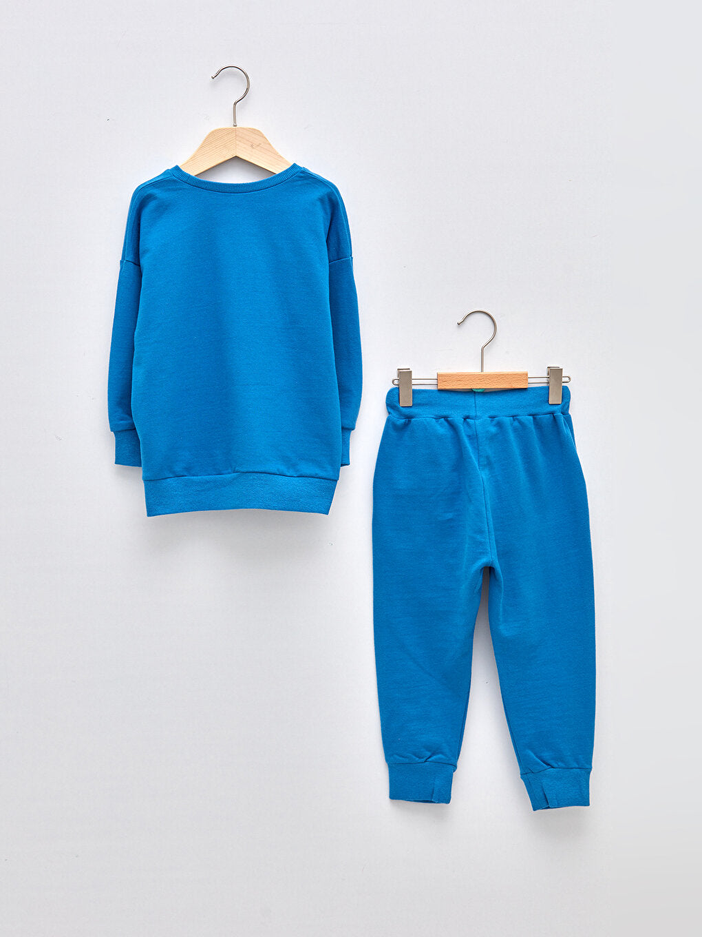 Crew Neck Long Sleeve Printed Baby Boy Sweatshirt and Trousers 2-Piece Set