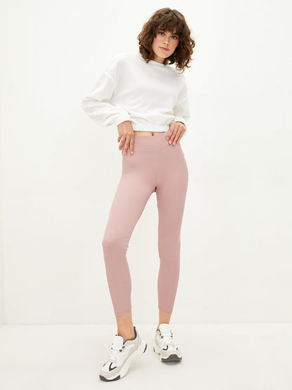 Straight Women's Leggings Trousers with Elastic Waist