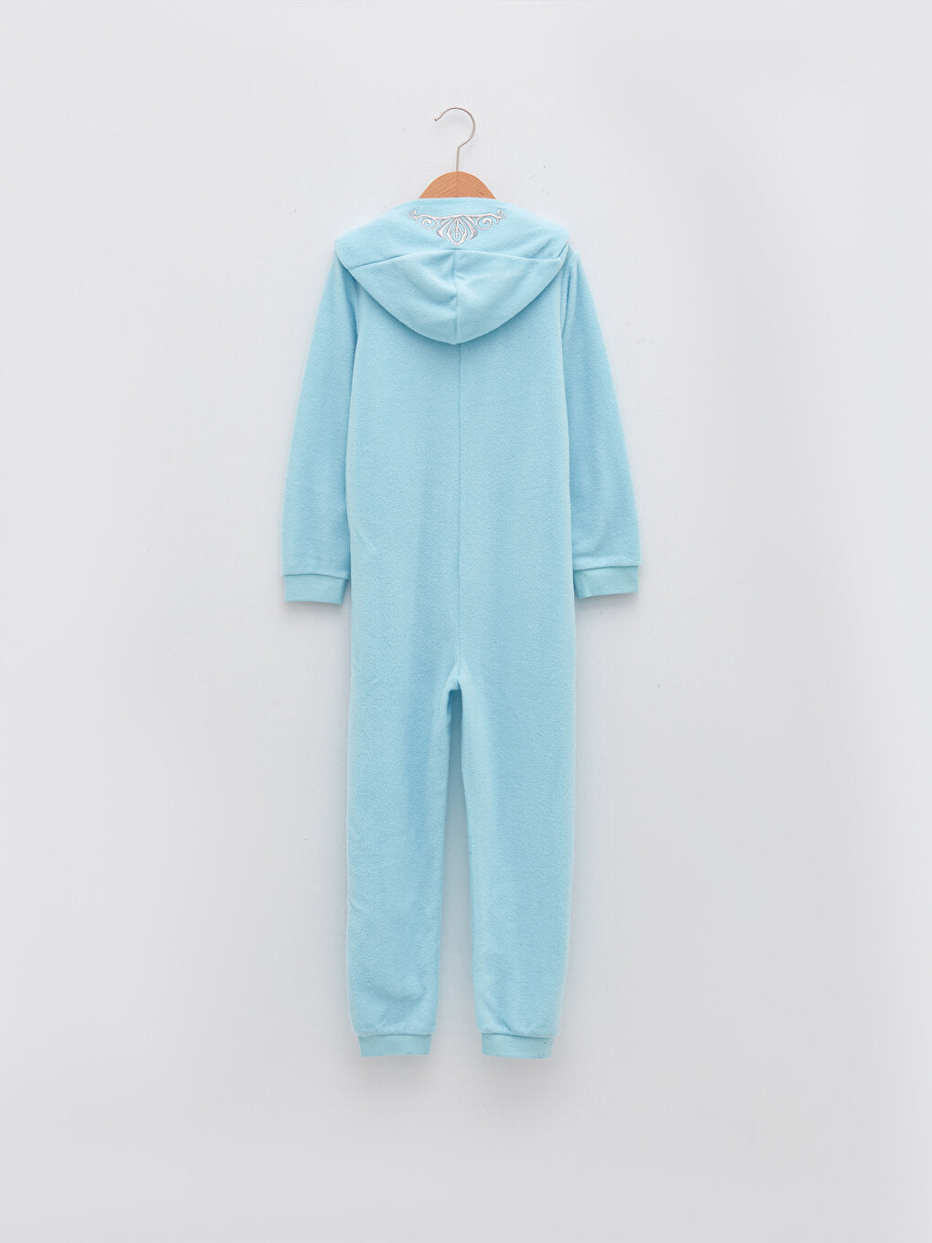 Hooded Embroidery Detailed Long Sleeve Fleece Girl's Sleeping Bag