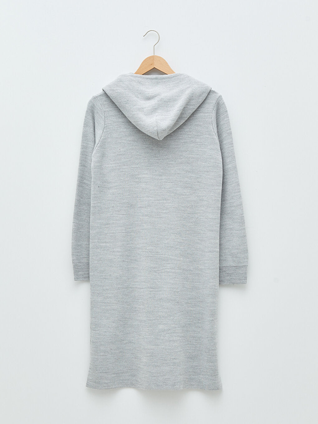 Hooded Plain Long Sleeve Women's Knitwear Tunic