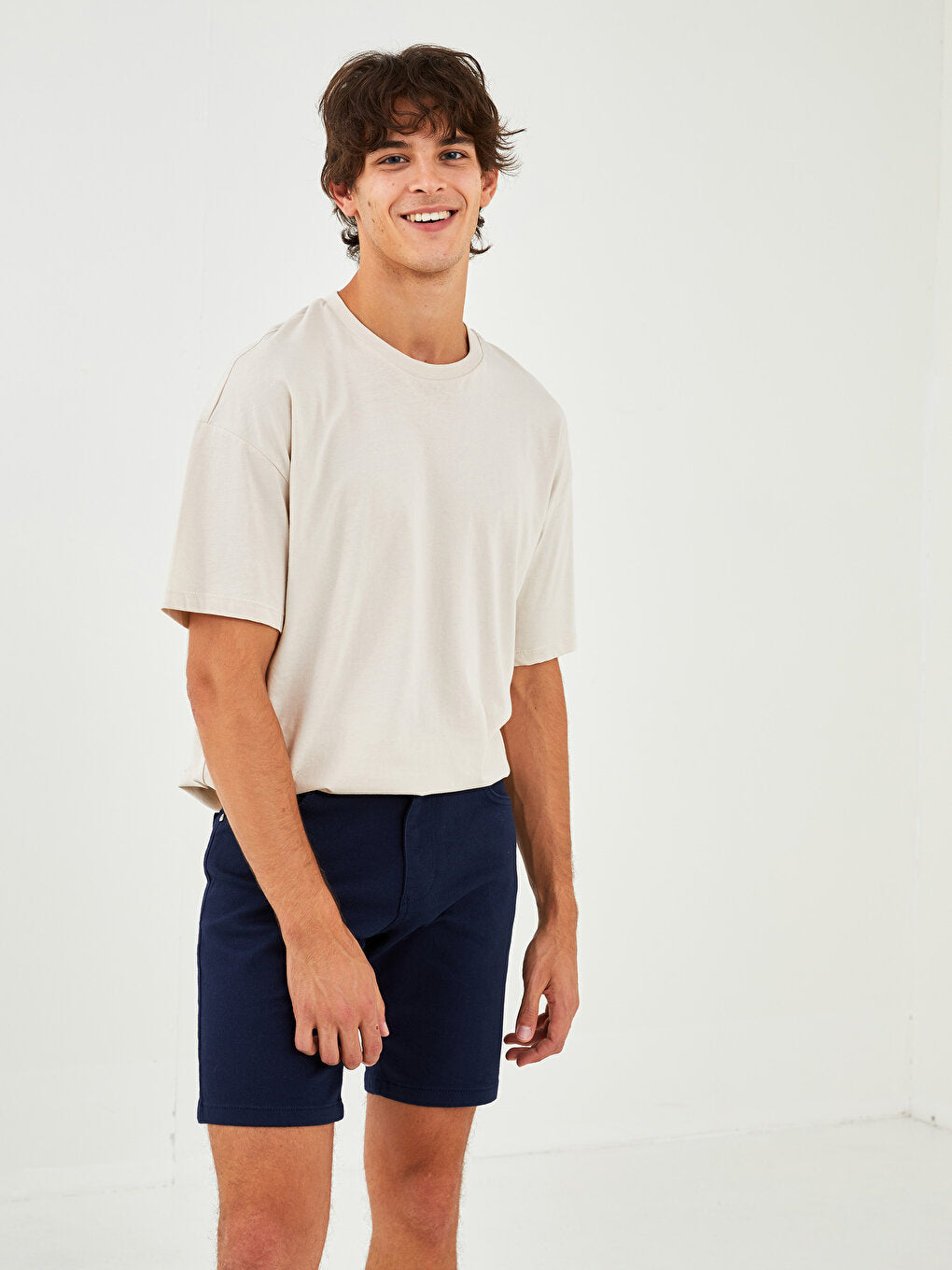 Slim Fit Textured Men's Shorts