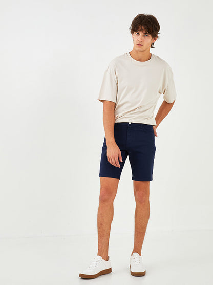 Slim Fit Textured Men's Shorts