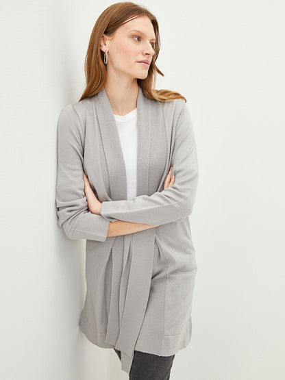 Shawl Collar Plain Long Sleeve Women's Knitwear Cardigan