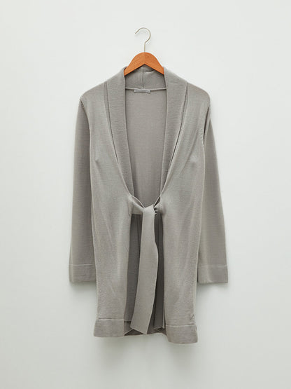 Shawl Collar Plain Long Sleeve Women's Knitwear Cardigan