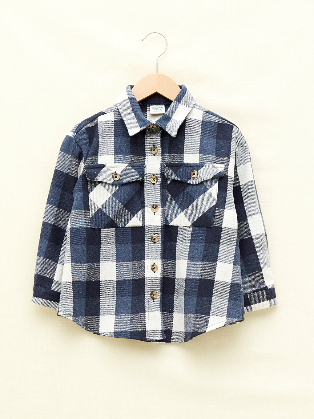 Plaid Long Sleeve Gabardine Girl's Shirt