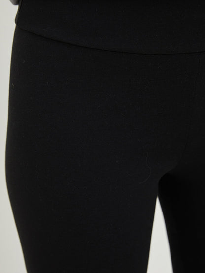 Women's Elastic Waist Plain Tights