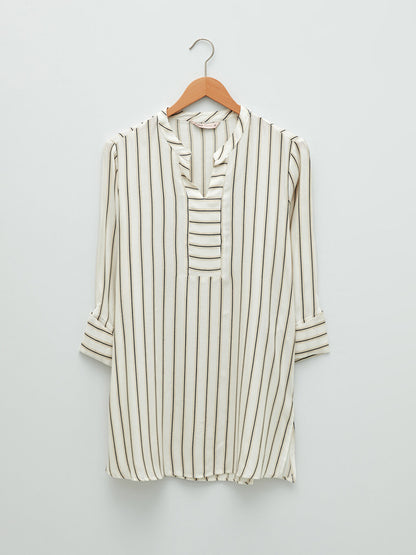 Wacky Collar Striped Women's Tunic