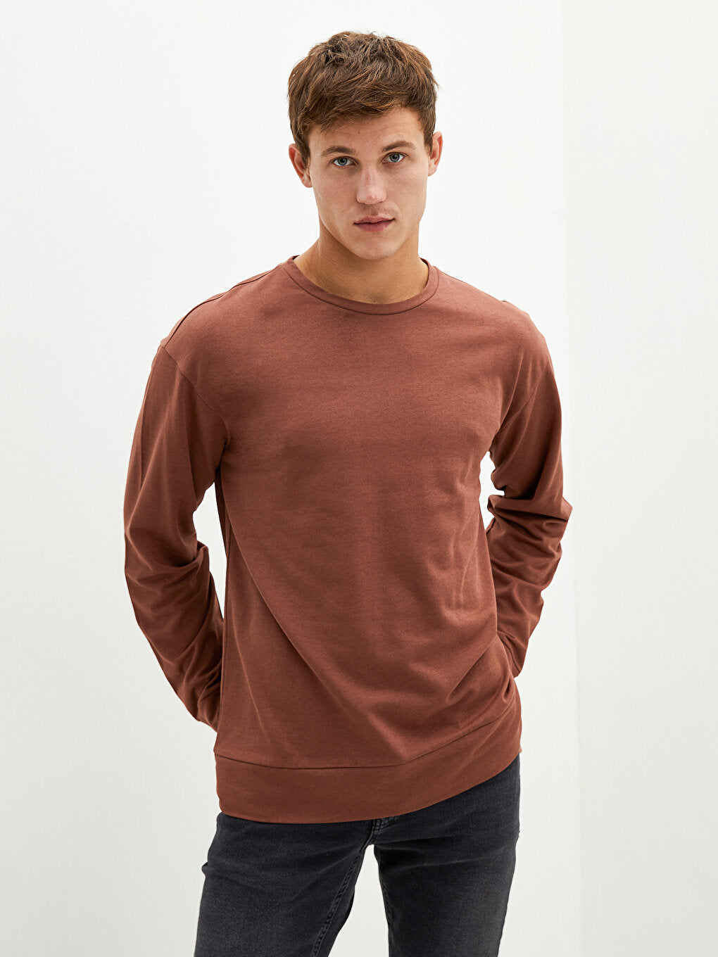 Crew Neck Long Sleeve Men's Sweatshirt