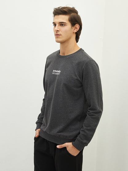 Crew Neck Long Sleeve Men's Sweatshirt