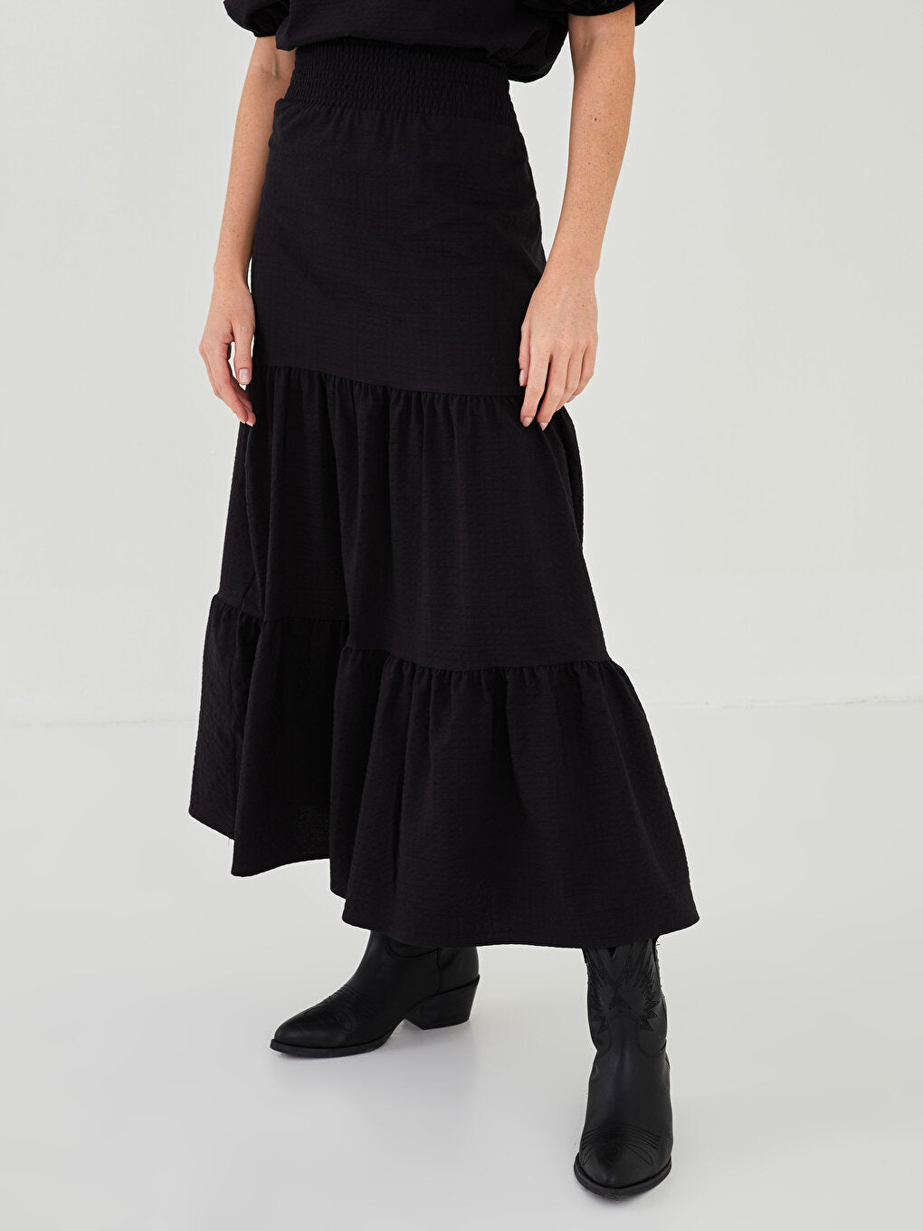 Women's Elastic Waist Comfortable Straight Skirt