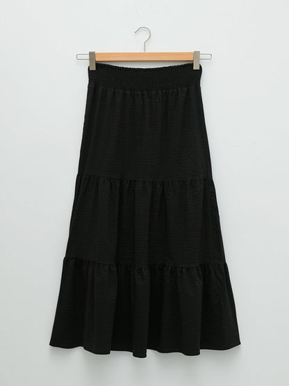 Women's Elastic Waist Comfortable Straight Skirt