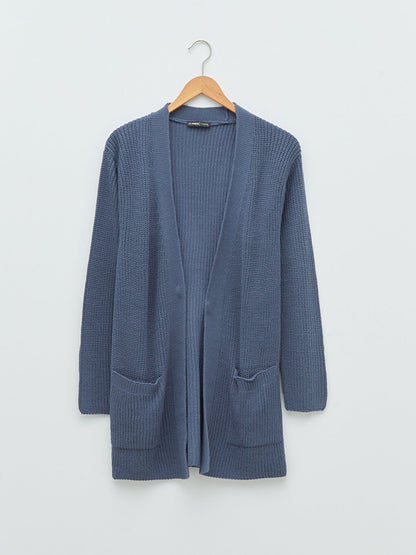 Shawl Collar Plain Long Sleeve Women's Knitwear Cardigan