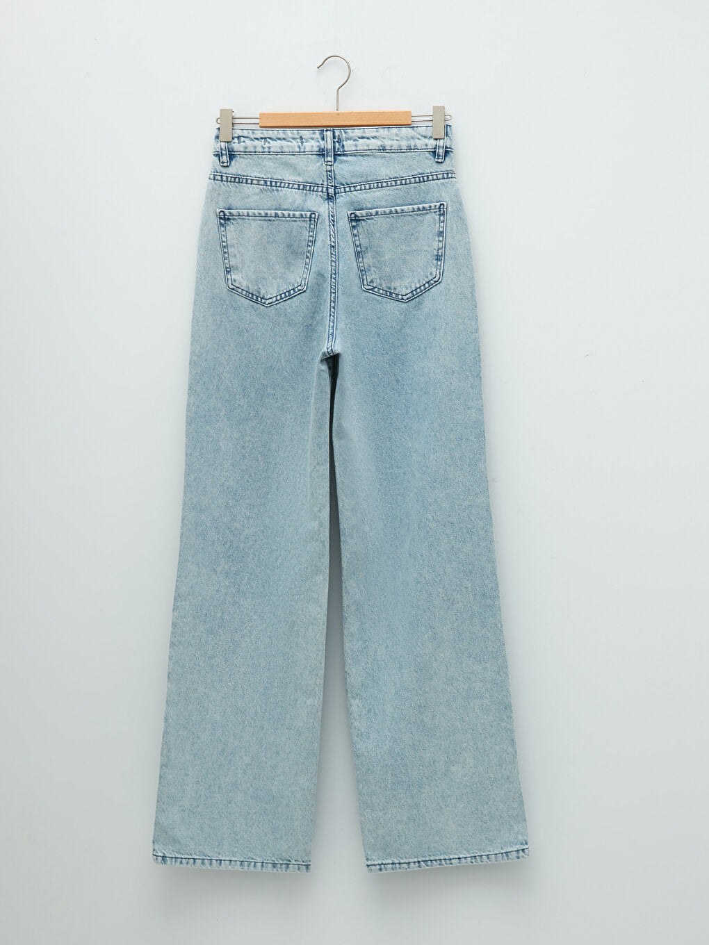 High Waist Wideleg Ripped Detailed Women's Jean Trousers