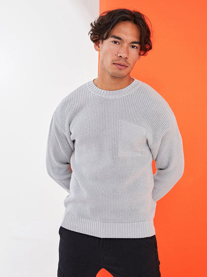 Oversize Half Turtleneck Long Sleeve Men's Knitwear Sweater