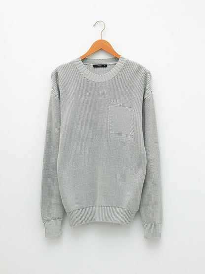 Oversize Half Turtleneck Long Sleeve Men's Knitwear Sweater