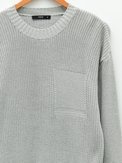 Oversize Half Turtleneck Long Sleeve Men's Knitwear Sweater