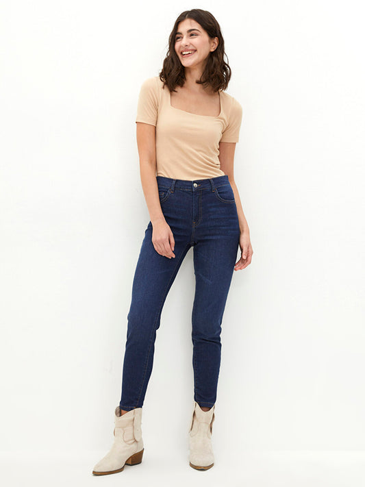 Skinny Fit Women's Rodeo Jean Trousers with Pocket Detail