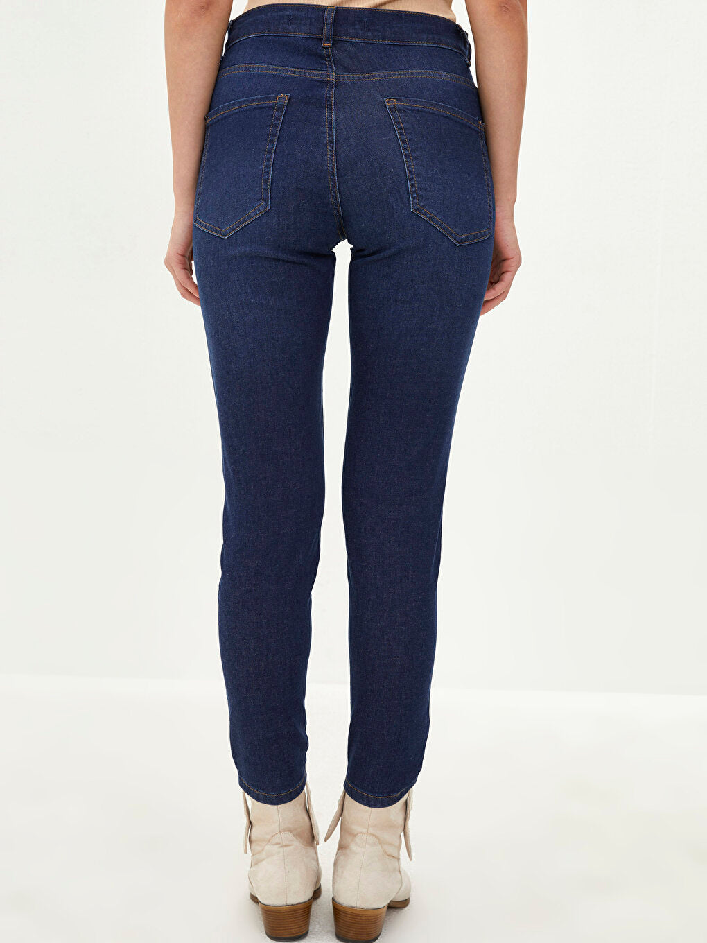 Skinny Fit Women's Rodeo Jean Trousers with Pocket Detail