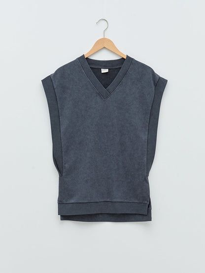 V-Neck Sleeveless Basic Boy's Sweatshirt