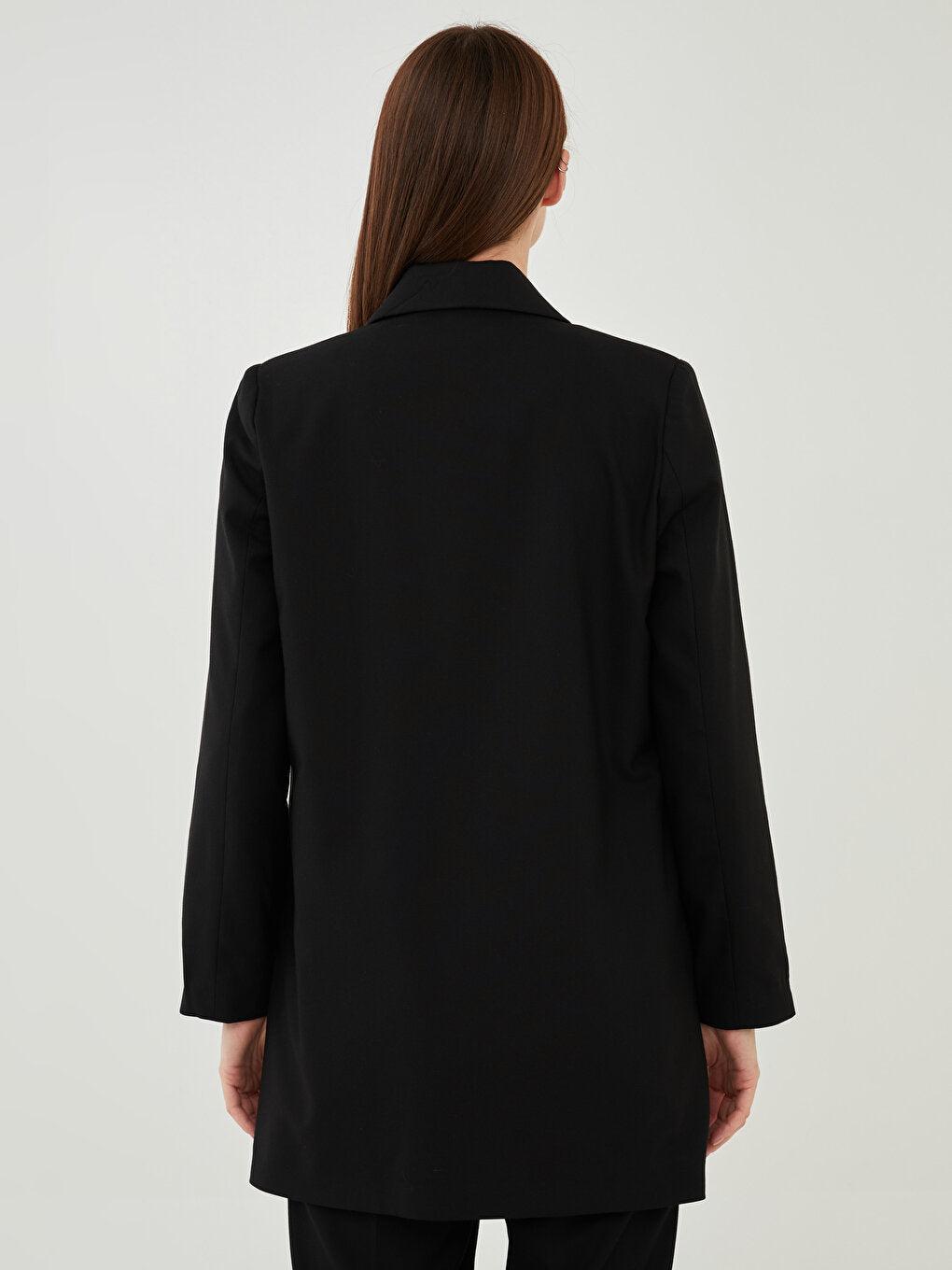 Front Button Closure Plain Long Sleeve Women's Jacket