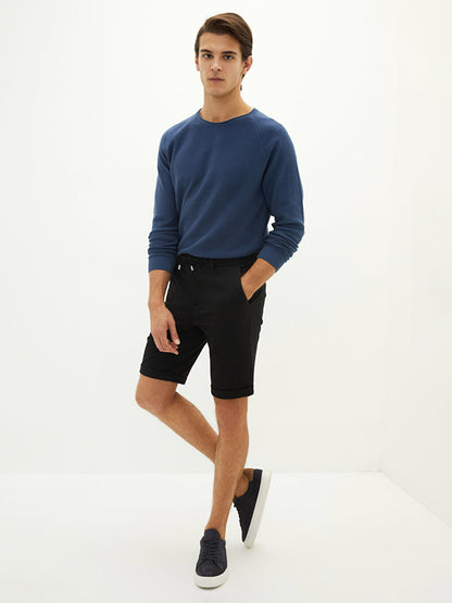 Slim Fit Textured Men's Shorts