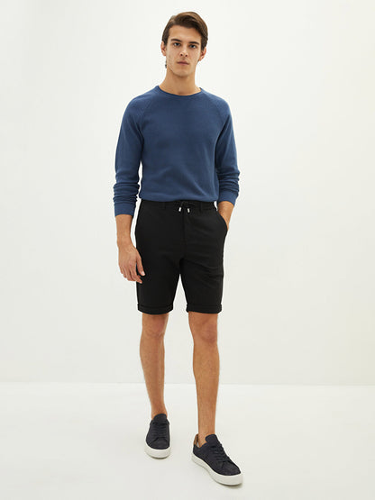 Slim Fit Textured Men's Shorts