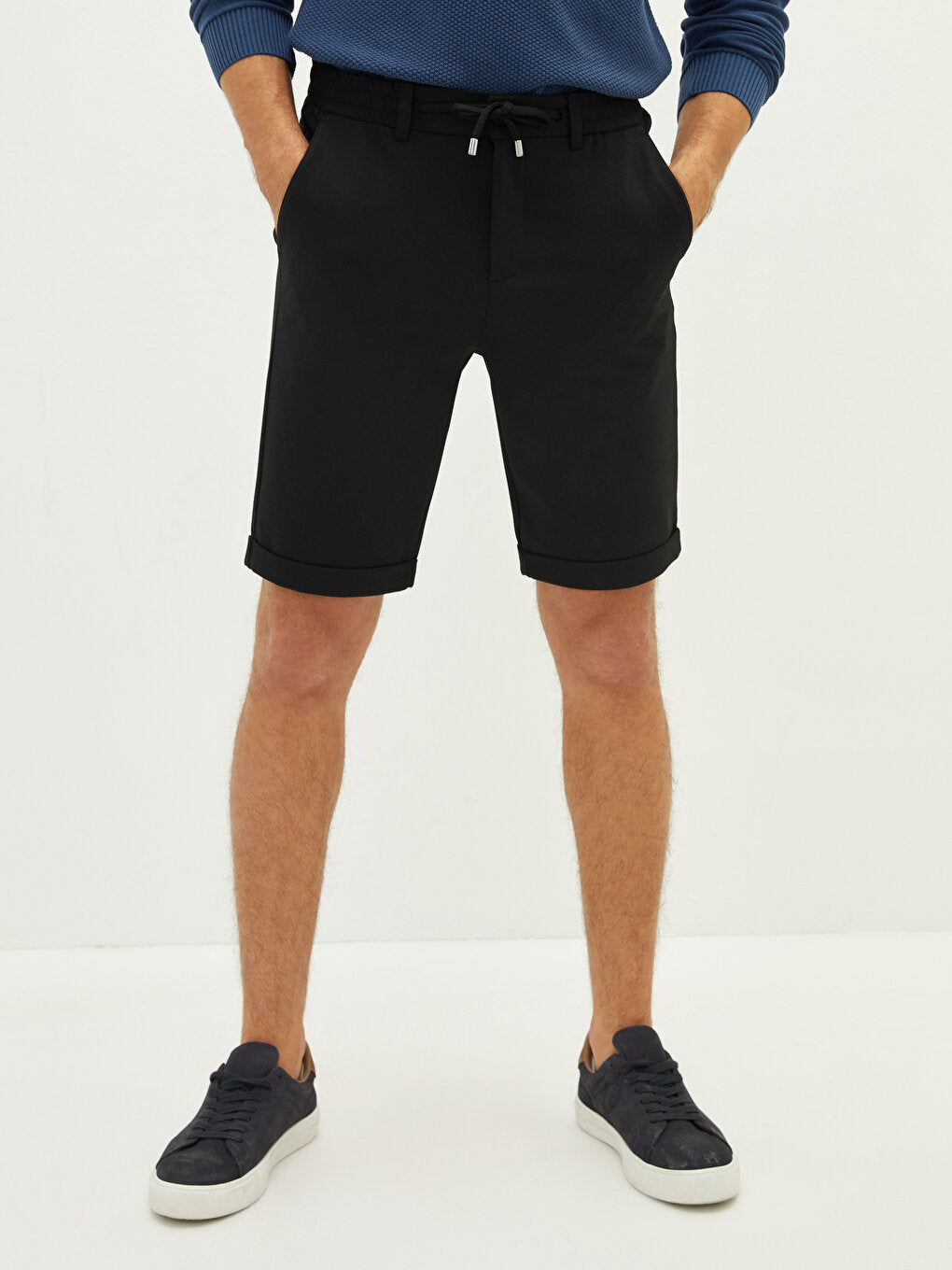 Slim Fit Textured Men's Shorts