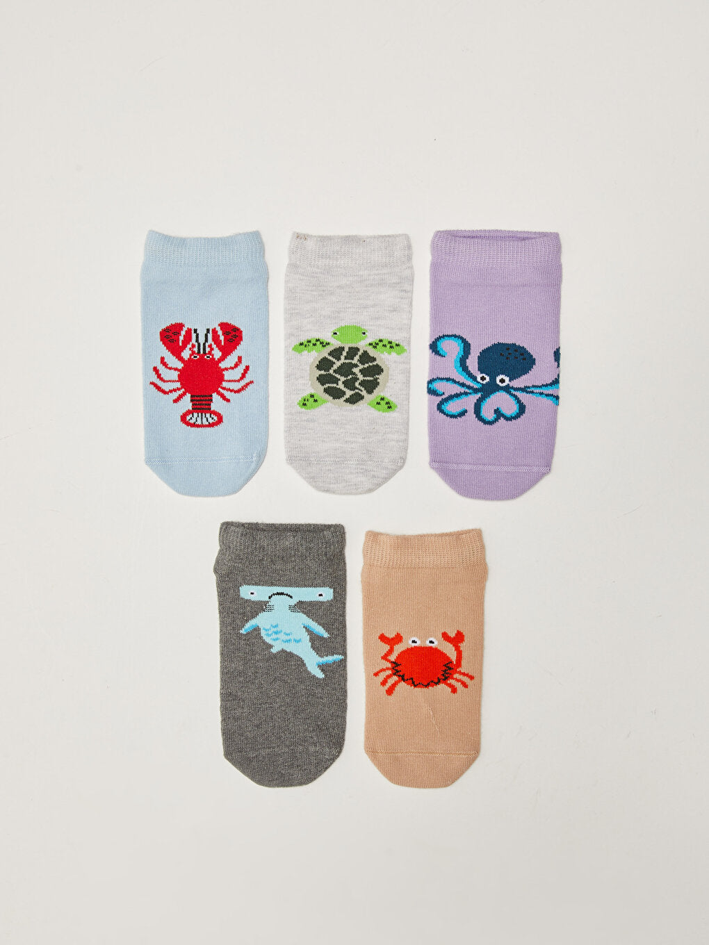 Patterned Boy's Booties Socks 5-pack