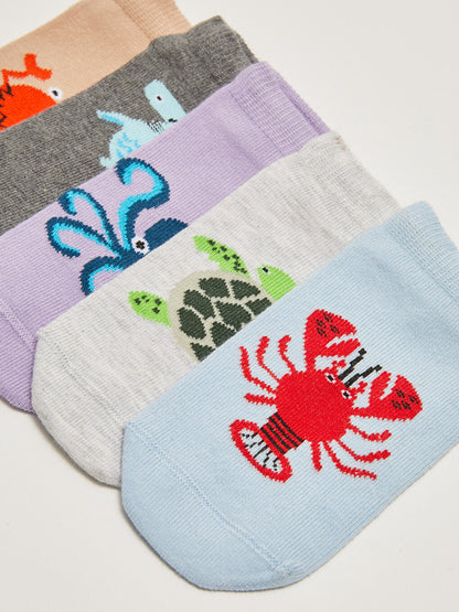 Patterned Boy's Booties Socks 5-pack