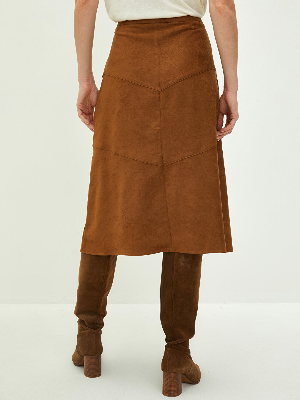 Straight Slit Detailed Women's Skirt