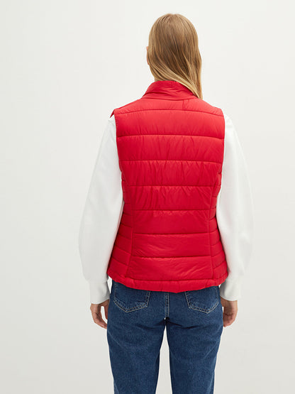 Women's High Collar Plain Vest