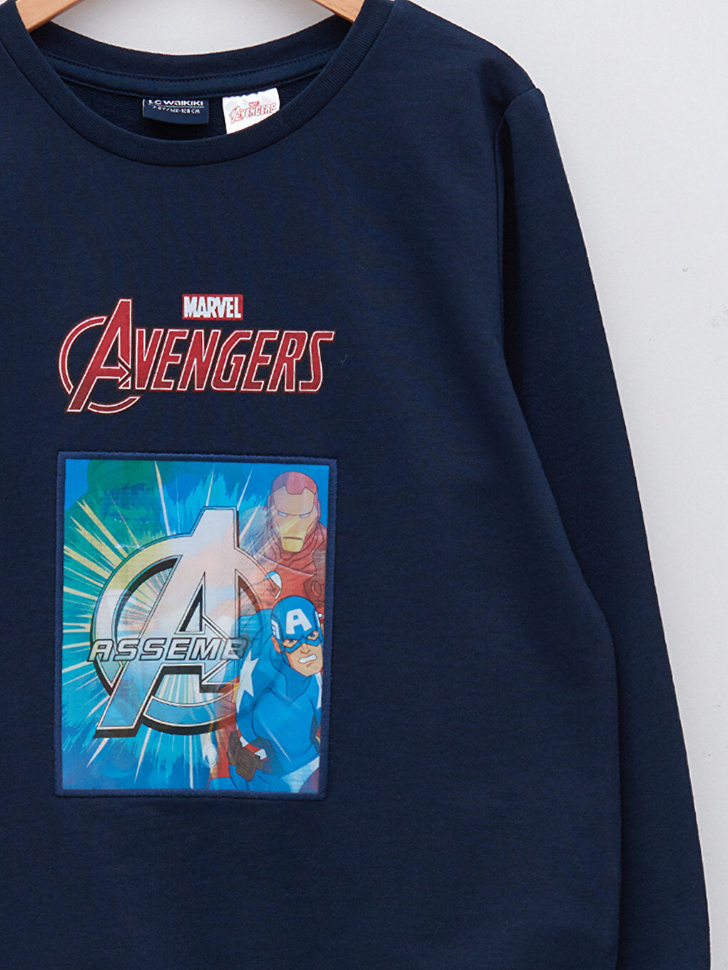 Crew Neck Avengers Printed Long Sleeve Boy's Sweatshirt