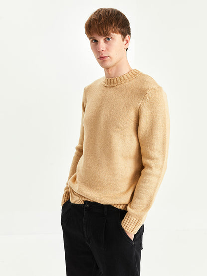 Half Turtleneck Long Sleeve Men's Knitwear Sweater