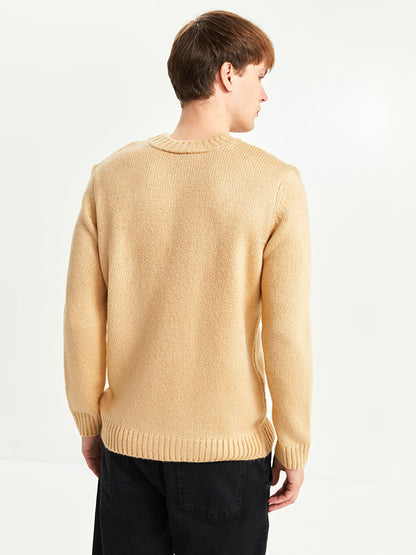 Half Turtleneck Long Sleeve Men's Knitwear Sweater