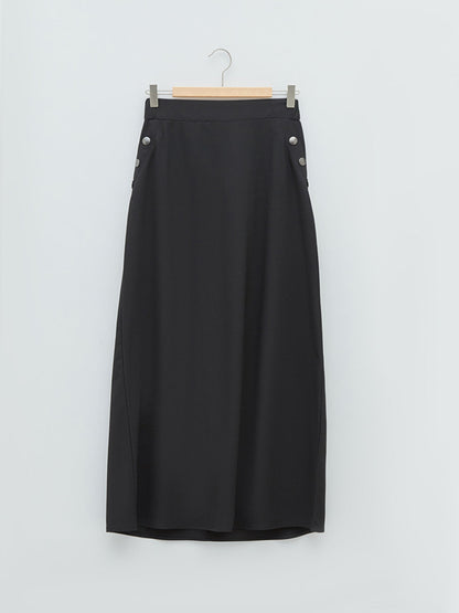 Straight A-Line Women's Skirt with Elastic Waist