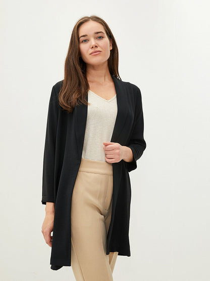 Shawl Collar Plain Long Sleeve Women's Blazer Jacket